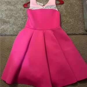 Elegant Fuchsia Sleeveless Kids Dress